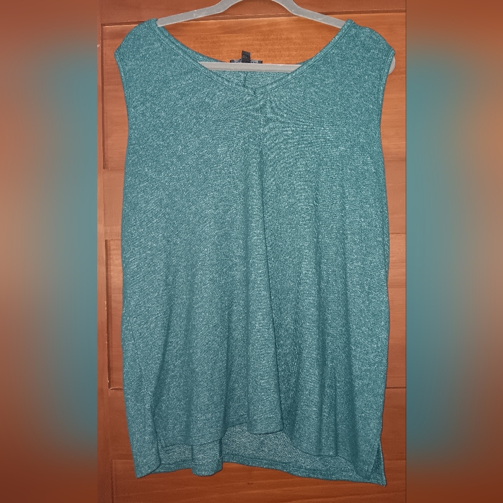 Lane Bryant Heatherd Teal sleeveless Sweater